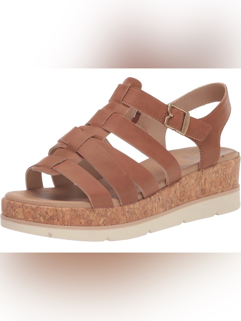 Dr. Scholl's  Honey Brown Woven Ankle-Strap Sandal